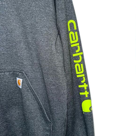 Carhartt Loose Fit Midweight Logo Sleeve K288 Graphic Hoodie Size Small - Picture 4 of 13